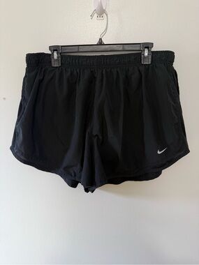 Nike Black Women's Athletic Shorts with Reflective Swoosh